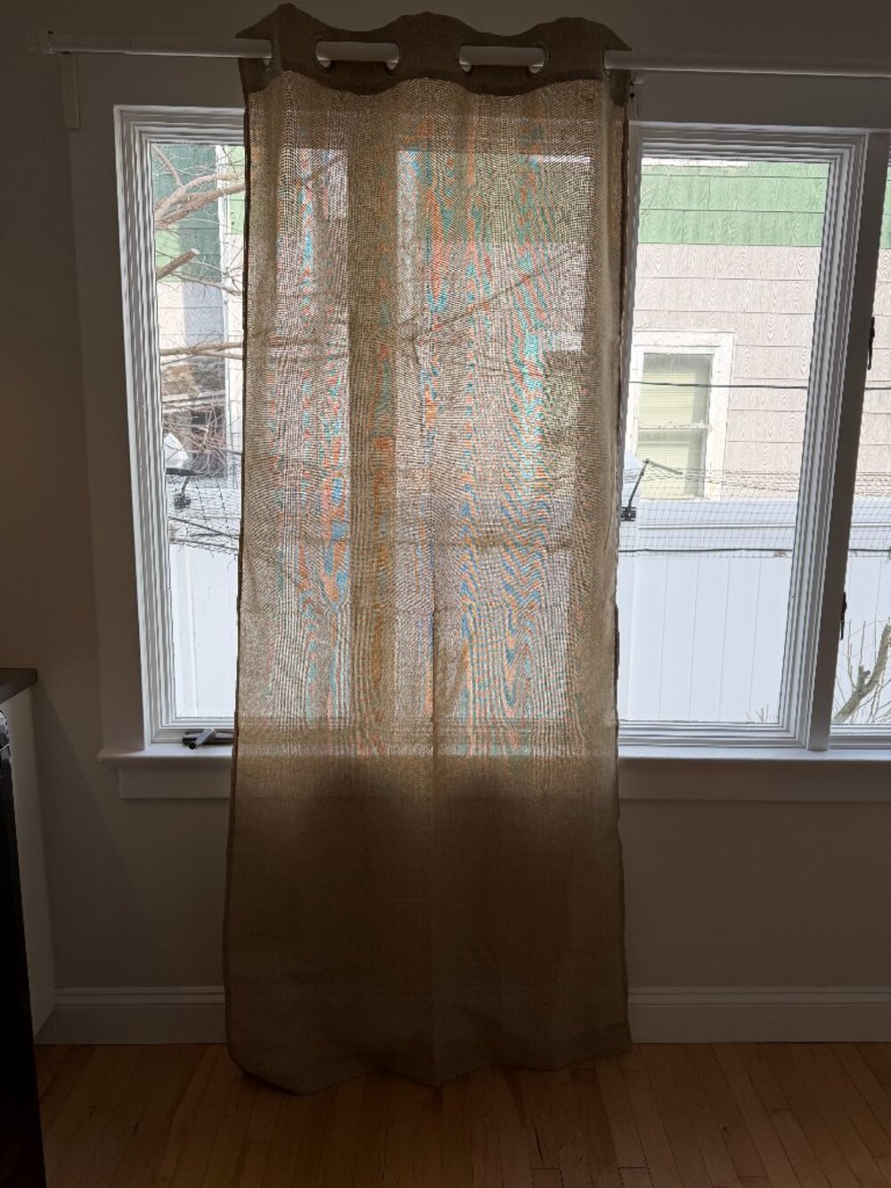 84" x 36" Curtains (Set of 2) - Tan / Brown; Semi-sheer